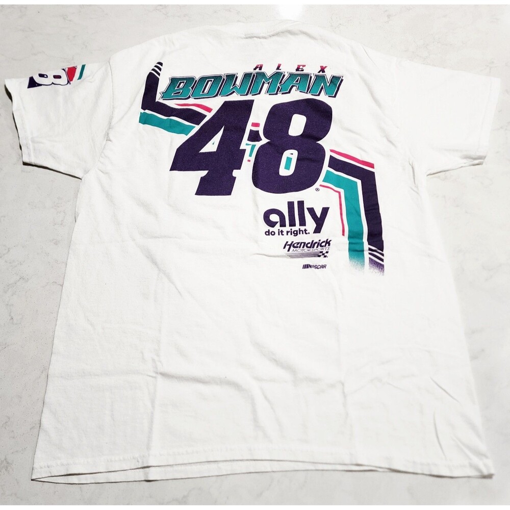 Official Nascar Hendrick Motorsports Alex Bowman #48 Graphic Tee Race Car NWOT